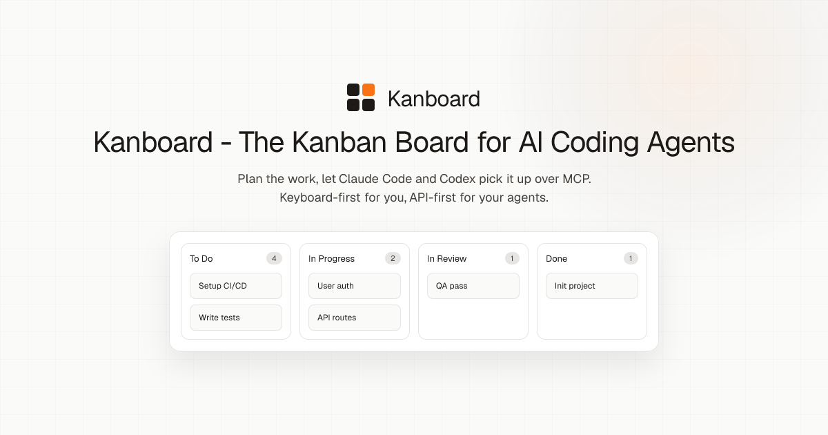 Kanboard - The Kanban Board for AI Coding Agents